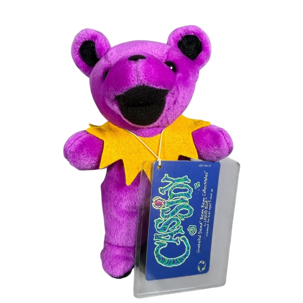 Grateful Dead Cassidy Bean Bear Liquid Blue 1998 Purple Plush Vintage Toy NWT